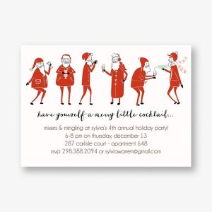 Mini Santas Holiday Party Invitation