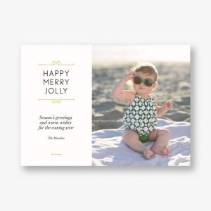 Merry Scrollwork Photo Card