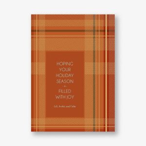 Sparkling Tartan Holiday Card