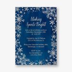 Painted Snowflakes Holiday Party Invitation