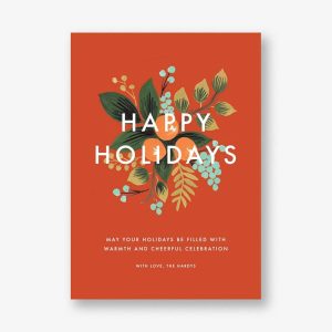Orange Cluster Holiday Card