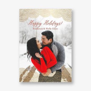 Scallop Dots Holiday Photo Card