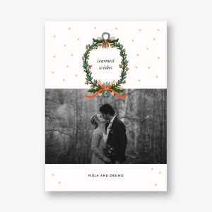 Midnight Wreath Vertical Photo Card