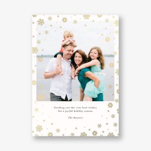 Snowfall Foil Photo Card