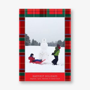 Tartan Vertical Photo Card