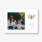 Olive Tree Menorah Holiday Photo Card