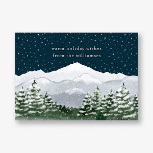 Snowy Mountains Holiday Card