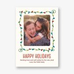 String Lights Frame Holiday Photo Card