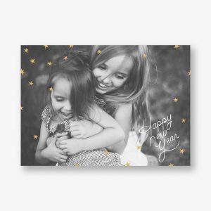 Nightly New Years Foil Photo Card