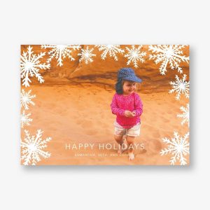 Silhouette Snowflakes Photo Card