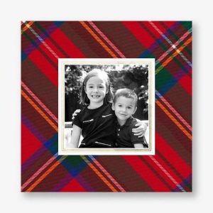 Tartan Square Photo Card