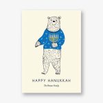Hanukkah Bear Holiday Card