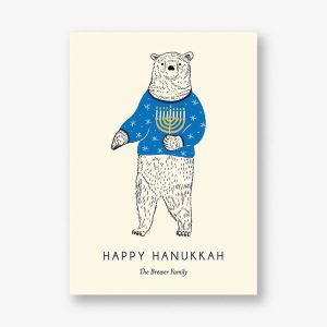 Hanukkah Bear Holiday Card