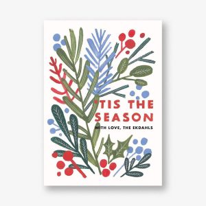 Winter Greens Holiday Photo Card