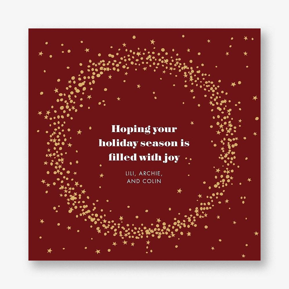 Wreath of Stars Holiday Card