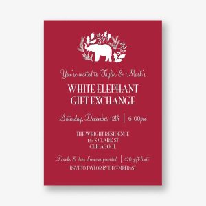White Elephant Holiday Party Invitation