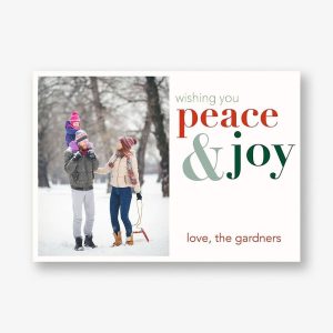 Peace & Joy Holiday Photo Card