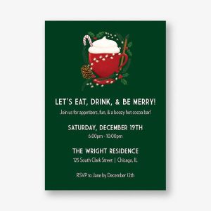 Cocoa Bar Holiday Party Invitation
