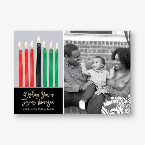 Kwanzaa Candles Holiday Photo Card