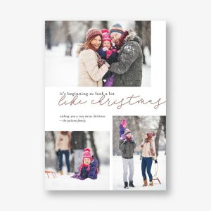 Like Christmas Script Photo Card