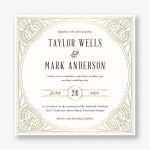 Golden Age Foil Stamped Wedding Invitation