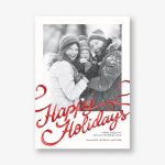 Ribbon Happy Holidays Photo Card