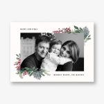 Yule Blooms Horizontal Photo Card