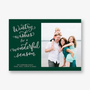 Wintry Wishes Photo Card