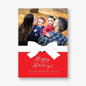 TP Bow Holiday Photo Card