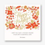 Poinsettia Wreath Holiday Card