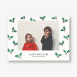 Holly Frame Holiday Photo Card