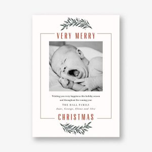 Winter Bough Frame Holiday Photo Card