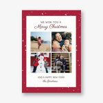 Red Fleck Border Photo Card