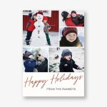 Happy Holidays Script Photo Card
