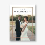 Foil Line Wedding Announcement