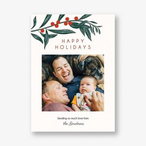 Christmas Botanical Photo Card