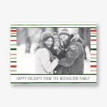 Holiday Stripes Horizontal Photo Card