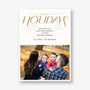 All Curled Up Holiday Photo Card