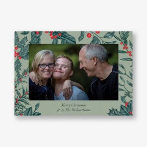 Christmas Botanical Border Photo Card