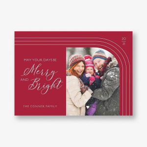 Merry Bright Arches Photo Card