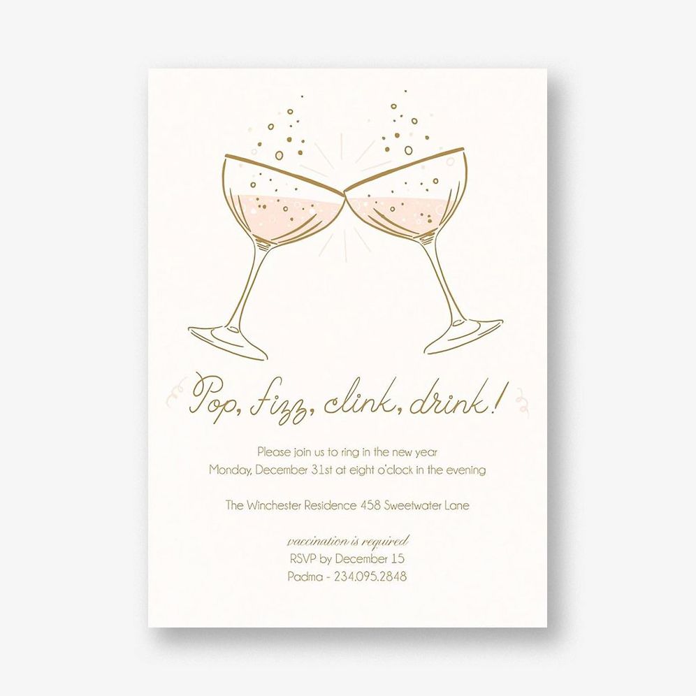 Pop Fizz Clink Drink Party Invitation