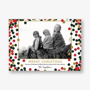 Sprinkled Confetti Holiday Photo Card