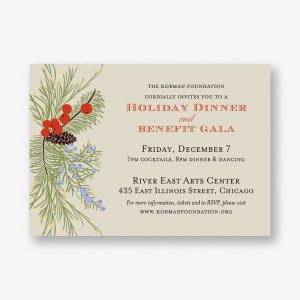 Pine Bough Holiday Party Invitation