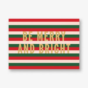 Bright Stripes Holiday Card