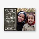 Warm Wishes Chalkboard Holiday Photo Card
