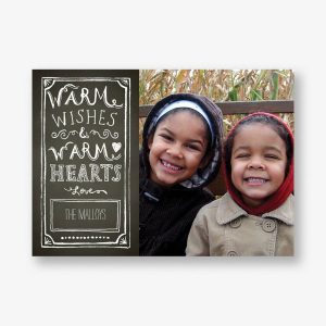 Warm Wishes Chalkboard Holiday Photo Card