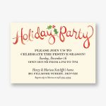 Watercolor Holiday Party Invitation