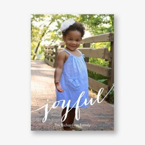 Joyful Script Holiday Photo Card