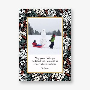 Winter Blooms Holiday Photo Card