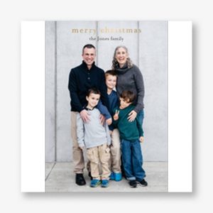 Foil Stamped Chic Top Merry Christmas Holiday Photo Card